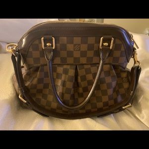 Inspired Damier Ebene Pattern Bag